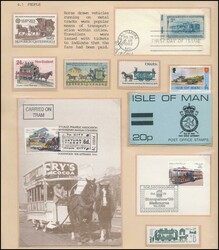 HORSES: Three stockbooks and a display with plenty of covers ...