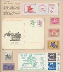 HORSES: Three stockbooks and a display with plenty of covers ...