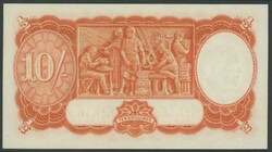 1936 KGV 10/- Riddle/Sheehan R11, serial 'D/83 272629', traces of ...