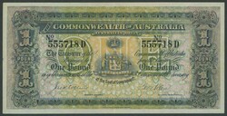 1913 £1 Collins/Allen R18d Suffix Letter serial '555718 D', light ...