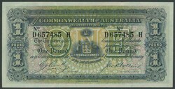 1918 £1 Cerruty/Collins R18d Prefix and Suffix Letter serial 'D ...