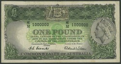 1953 £1 Coombs/Wilson Commonwealth Bank R33m Million Serial 'HE/32 ...