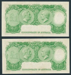 1961 QEII £1 Coombs/Wilson Reserve Bank R34a Dark Green Back ...