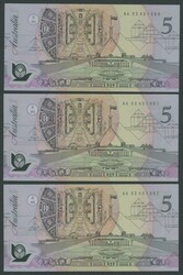 Remainder group comprising 1992 $5 Fraser/Cole R214 consecutive run ...