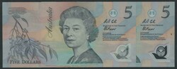 1992 $5 Fraser/Cole R214F pair First Prefix Medium to Dark Green ...