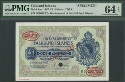 1967 QEII £1 Gleadell De La Rue 'Specimen No.12' Pick 8s serial ...