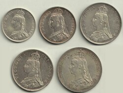 1887 QV Jubilee Head group comprising Maundy 3d Spink 3934, 6d S3929, ...