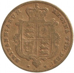 HALF-SOVEREIGN: 1842 QV Young Head Shield reverse, Marsh 416, Spink ...
