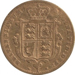 HALF-SOVEREIGN: 1869 QV Young Head Shield reverse, Die '3', Marsh 444 ...