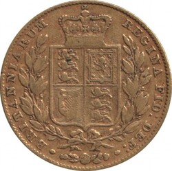 SOVEREIGN: 1847 QV Young Head Shield reverse, Marsh 30, Spink 3852, ...