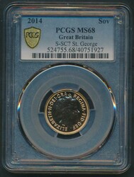SOVEREIGN: 2014 QEII Fourth Bust St George reverse, Marsh 339, Spink ...