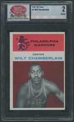 Wilt Chamberlain Rookie Card 1961-62 Fleer #8 Wilt Chamberlain, ...
