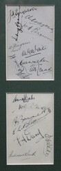 1938 Australian Team display comprising two autograph pages with 16 ...