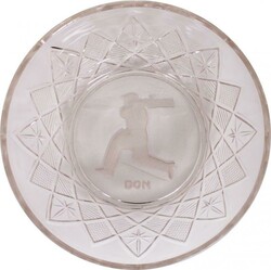DON BRADMAN: 'DON' glass fruit bowl with attractive scene of Don ...
