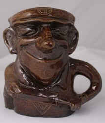 DON BRADMAN: Bendigo Pottery "Sir Donald Bradman" caricature jug, ...