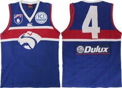 FOOTSCRAY: 1997 match used football jumper with ICI, Dunlop & ...