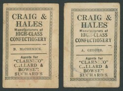 Craig & Hales Confectionery 'Australian Sportsmen and Racehorses' the ...