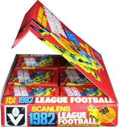 1982 Scanlens 'Footballers', complete box with 48 unopened packs (& ...