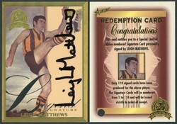 1996 Select 'Hall of Fame Legends Signature Card - Leigh Matthews' ...