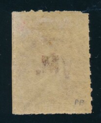 RED OVERPRINT: 'M.' on QV Perkins Bacon Large Star Wmk Rouletted 1/- ...