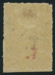 RED OVERPRINT: 'T.' on QV Perkins Bacon Large Star Wmk Rouletted 2d ...