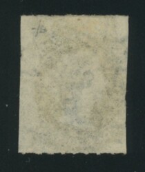 BLUE OVERPRINT: 'T.' on QV Perkins Bacon Large Star Wmk Rouletted 4d ...