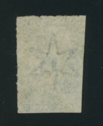BLUE OVERPRINT: 'T.' on QV Perkins Bacon Large Star Wmk Rouletted 6d ...