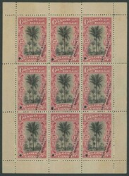 1915 Bilingual Pictorials New Colours printers' sample perforated ...