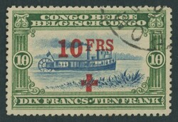 1918 Red Cross Charity Overprints on Pictorials '10 FRS / + ' in red ...