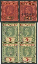 1912-27 KGV Keyplates extensive collection on leaves with Multiple ...