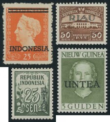 Early post-WWII issues including 1948-49 'INDONESIA' Overprints on ...