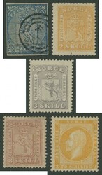 Selection of classic issues comprising 1855 Imperf Arms 4s blue SG 1 ...