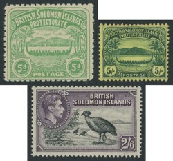 Mint collection from 1907-08 Large Canoes set plus ½d and 2d blocks ...