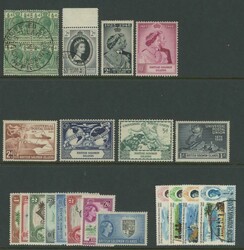 Collection from 1907 Large Canoes set * & used plus blocks of 4 ½d ...