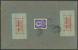 POSTAL HISTORY: 1935 (Apr 2) large linen-lined cover (265x167mm) ...