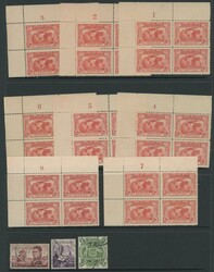 Six cartons with Pre-Decimals including KGV Commemoratives Plate ...