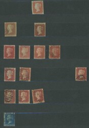 Collection predominantly mint from QV Line-Engraved 1841 1d brown-red ...