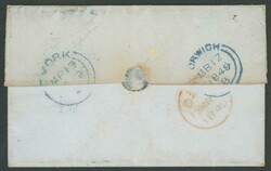 1841 QV Line-Engraved Penny Red Stars Imperforate 1d red-brown Blued ...