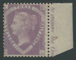 1870-79 QV Line-Engraved New Values Shield 1½d rosy mauve on Blued ...