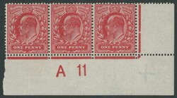 1911 KEVII Definitives Harrison Printings ½d green &amp; 1d red ...