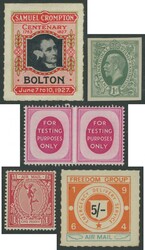 CINDERELLAS: 1897 Hospital Fund 1/- indigo block of 8 & 2/6d red ...