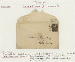 Maltese Cross cancellations accumulation on QV Line-Engraved Imperf ...