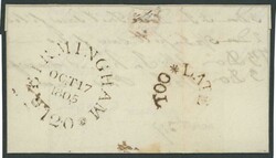 Birmingham: Postal History accumulation in box from 1780 entire with ...