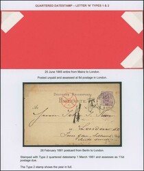 London Quartered-Circle Datestamps on annotated display pages ...