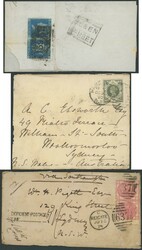 Covers accumulation filling an archive box with frankings from QV ...