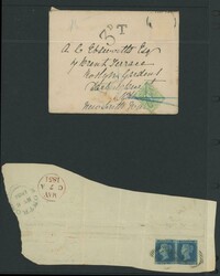 Covers accumulation filling an archive box with frankings from QV ...