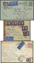 Airmails selection of better items comprising 1933-34 to Australia ...