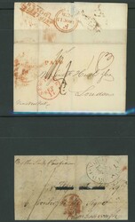 Maritime Mail accumulation some on annotated display pages from 1809 ...