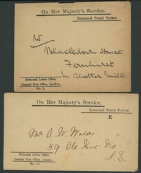 Official Mail mostly stampless accumulation including 1842 signed ...