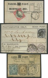 Parcel Post accumulation including 1883 H Barraud 'PHOTOGRAPHS ONLY. ...